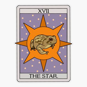 Star Frog Tarot Mystic Sticker