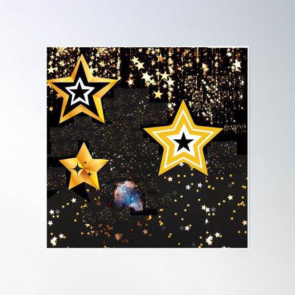 Star Fun Poster Wall Art, Modern Wall Decor, 16x16 UNFRAMED