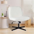 thumbnail image 1 of Height Adjustable Criss Cross Chair with No Wheels / with Wheels- Office Wide Swivel Home Office Desk Chairs Reading Chair, 1 of 26