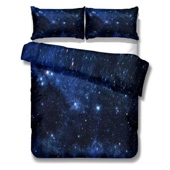 Star Galaxy Duvet Cover Set King Double Full Twin Single Size Bed Linen Set