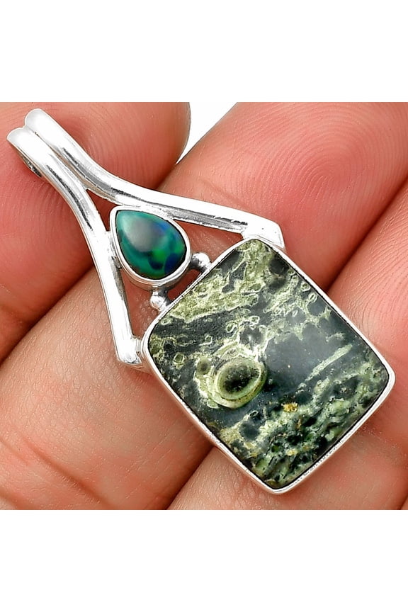 Star Galaxy Jasper & Black Ethiopian Opal 925 Silver Pendant Jewelry P-1006 SDP139174