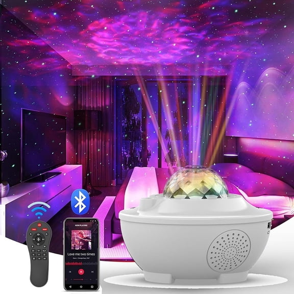 Star Galaxy Projector for Bedroom Night Light & Timer Remote Bluetooth Speaker
