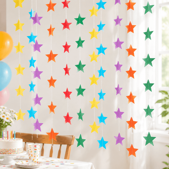 Star Garland, Rainbow, 78 Feet