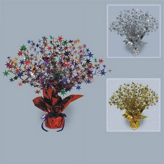 Star Gleam 'N' Burst Centerpieces, Pack of 3, Gold