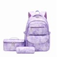 thumbnail image 1 of Star Gradient Print Backpack 3 in 1 Set, Water Resistant Lightweight School Bookbag with Lunch Bag and Pencil Case for Elementary Students, 1 of 3