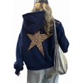 thumbnail image 1 of Star Graphic Hoodies Oversized Y2k Leopard Print Hooded Sweatshirt Cheetah Hoodie Streetwear Unisex Pullover Tops, 1 of 6