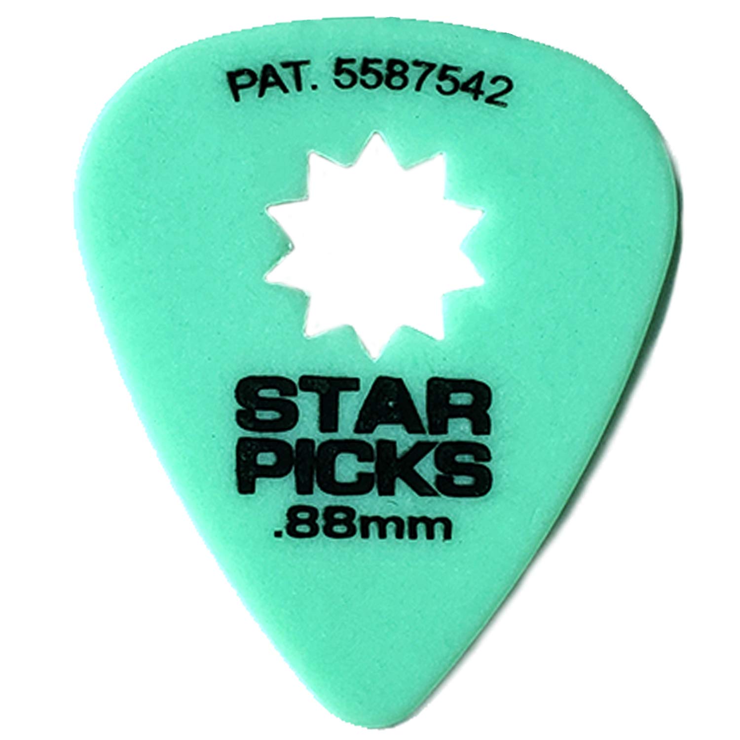 Star Guitar Picks 72 Pack .88Mm Green
