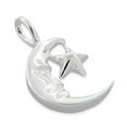 thumbnail image 1 of Star & Half Moon 925 Sterling Silver Mother's Day Gift Pendant Jewelry, 1 of 2