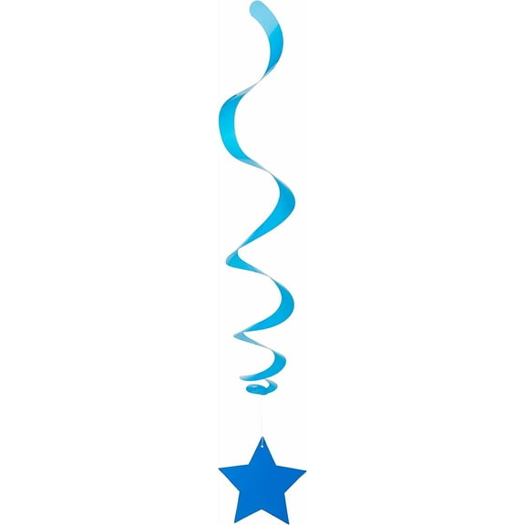 Star Hanging Decorations, 26 in, Royal Blue, 3ct