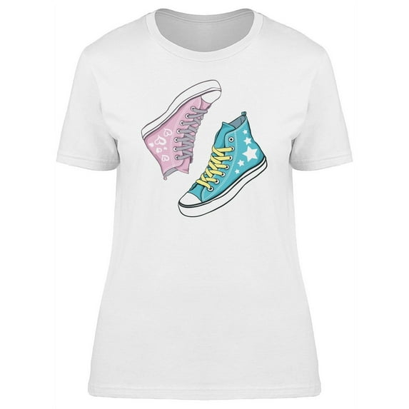 Star & Hearts Shoes T-Shirt Women -Image by Shutterstock, Female Large
