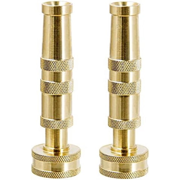Star Heavy-Duty Brass Adjustable Twist Hose Nozzle, Garden Hose Nozzle, Hose Sprayer Nozzle, 2 Pack, TWIS3432 *Nozzle Twist