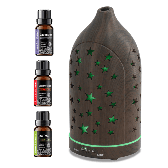 Star Hollow Diffuser  7 Customizable Colors  Whisper Quiet  Safe & Stylish
