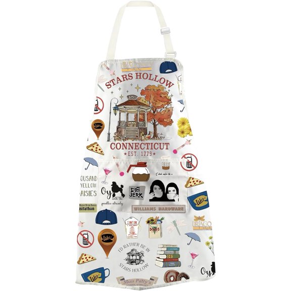 Star Hollow Inspired Kitchen Apron Luke's Diner Fans Gift TV Show Fans Gift