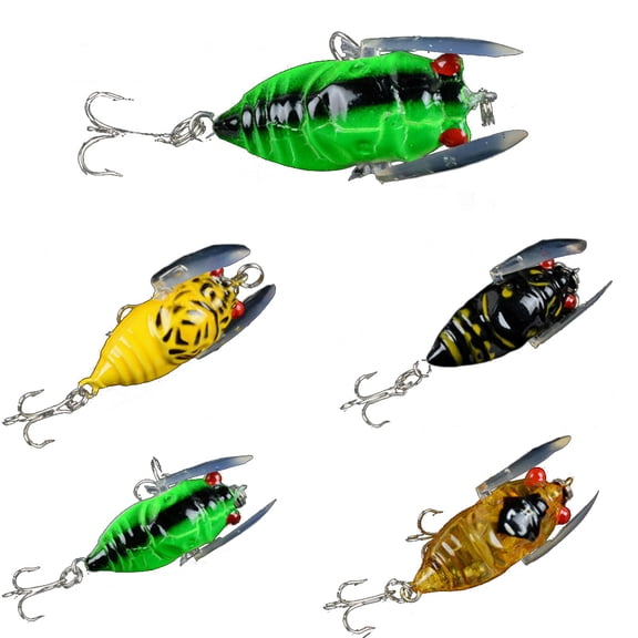 Star Home 1 Pc 4cm Fishing Tackle Lure Top Water Plastic Insect Cicada Bass Hard Bait
