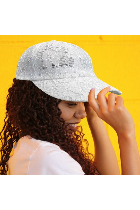 Baseball Cap Ultra Soft UV-proof Breathable  Women Lace Peaked Cap for Outdoor