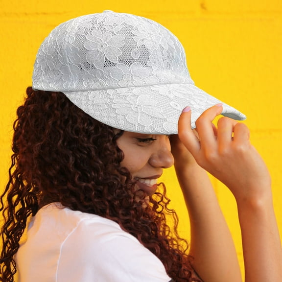 Star Home Baseball Cap Ultra Soft UV-proof Breathable Women Lace Peaked Cap for Outdoor