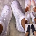 thumbnail image 1 of Star Home Glitter Slip-on EVA Elastic Topline Mesh Women Sneakers Sports Shoes for Gym, 1 of 7