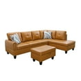 thumbnail image 1 of Star Home Living 3-Piece Faux Leather Right Facing Sectional in Rusty Orange, 1 of 5