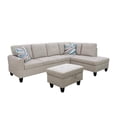 thumbnail image 1 of Star Home Living 3PC Flannelette Right Facing Sectional Sofa with Ottoman, 1 of 6