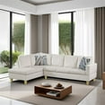thumbnail image 1 of Star Home Living Corp Chris Microfiber Fabric Left Facing Sectional White Color, 1 of 11