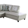 thumbnail image 1 of Star Home Living Corp Harry Faux Leather Right Sectional Sofa in Silver Powder, 1 of 5