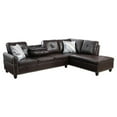 thumbnail image 1 of Star Home Living Corp Sean Faux Leather Sectional Sofa in Dark Brown, 1 of 2