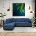 thumbnail image 1 of Star Home Living Corp Tracy Fabric Left Facing Sectional in Deep Ocean Blue, 1 of 4
