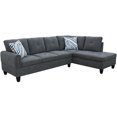 thumbnail image 1 of Star Home Living Puebla Linen Fabric Sectional Sofa Set in Dark Gray, 1 of 4