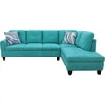 thumbnail image 1 of Star Home Living Marseille Linen Fabric Sectional Sofa Set in Green, 1 of 4