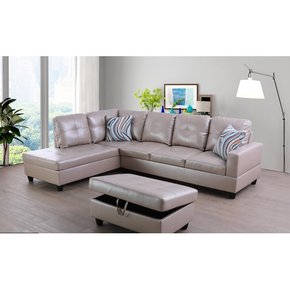 Star Home Living Sectional Sofa With Ottoman Left Facing