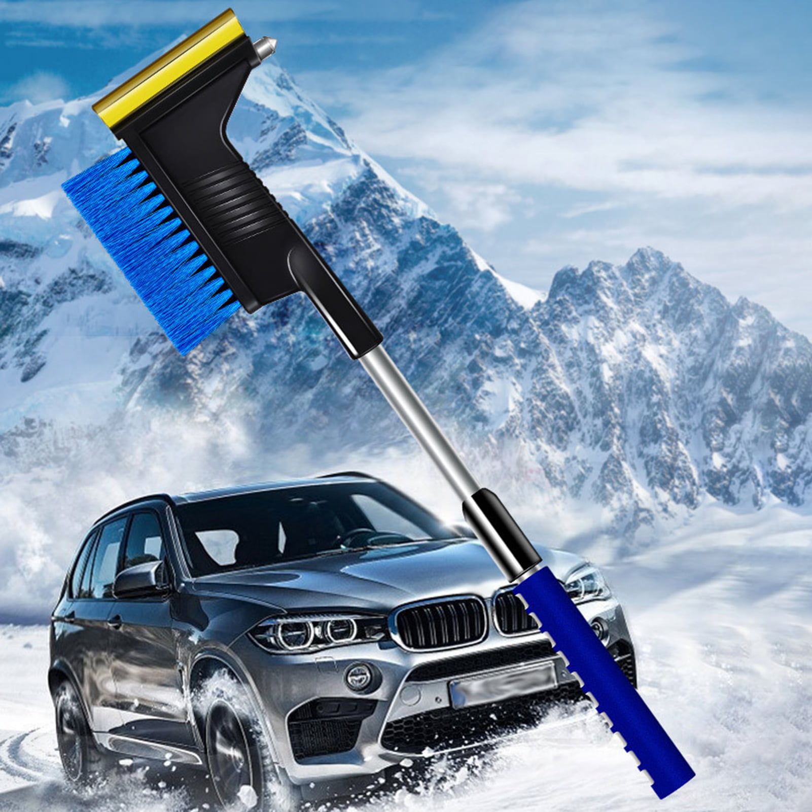 AstroAI 27 Inch Car Snow Brush and Detachable Ice Scraper, Snow Brush for  Car, 1 Pack Blue