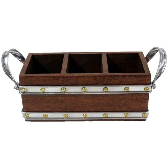 Star Home Wood and Metal Kitchen Tool Caddy