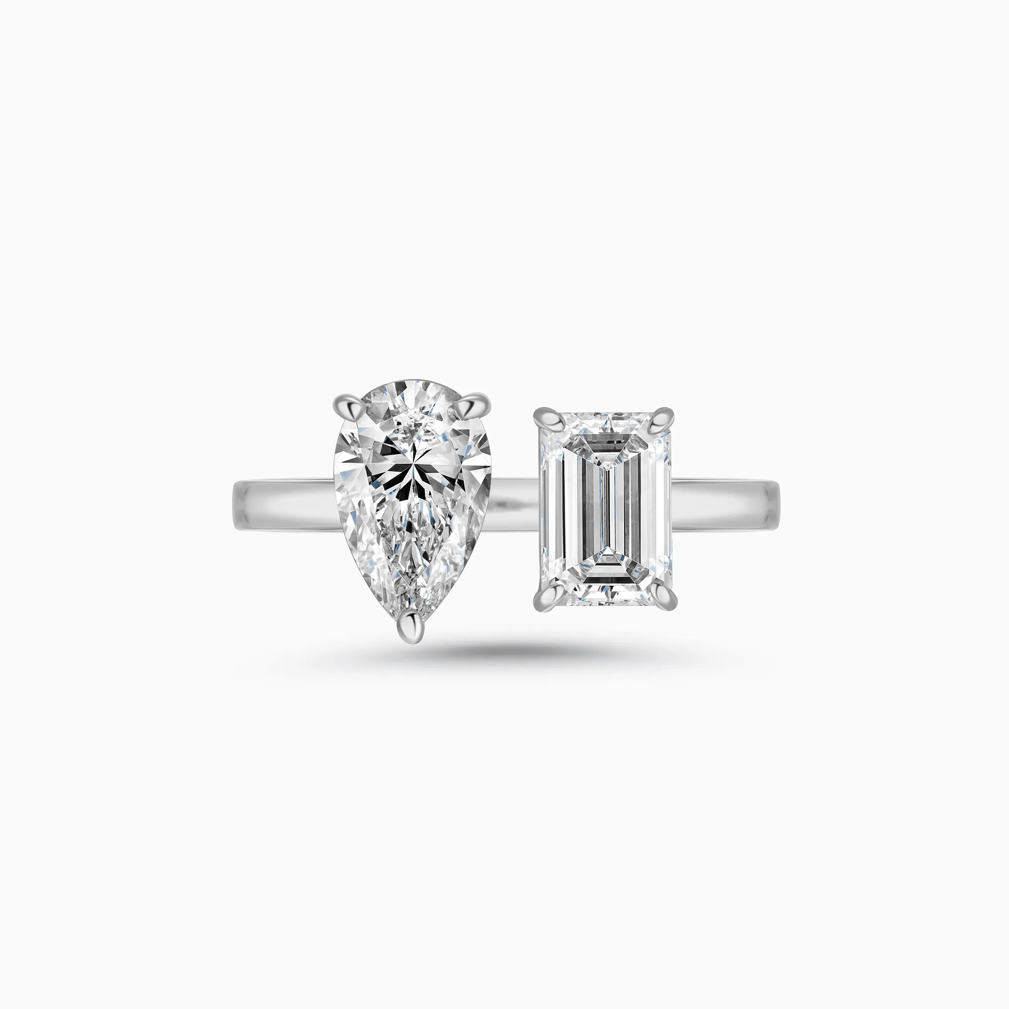 Star Jewel 2.1 Ct Pear Cut Diamond Engagement Ring 14K White Gold
