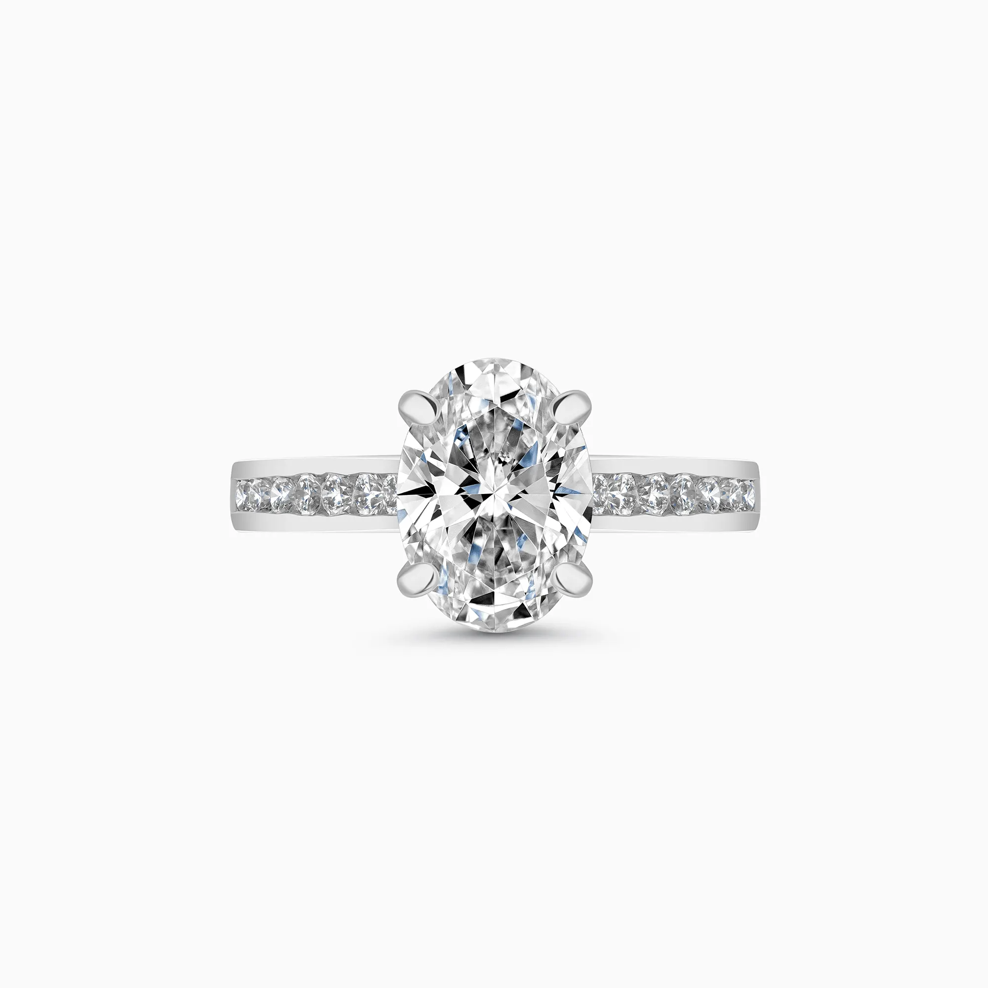 Star Jewel 2 3 Ct Oval Diamond Gift Ring 14K White Gold Plated Women 