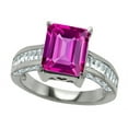thumbnail image 1 of Star K� 10x8mm Emerald Cut Created Pink Sapphire Ring, 1 of 8