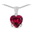 thumbnail image 1 of Star K� 7mm Created Ruby Small Heart Shape Love Pendant Necklace, 1 of 9