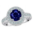 thumbnail image 1 of Star K� 7mm Round Created Sapphire Ring, 1 of 9