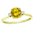 thumbnail image 1 of Star K� 7mm Round Genuine Citrine Classic Three 3 stone Engagement Promise Wedding Ring, 1 of 8