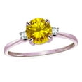 thumbnail image 1 of Star K� 7mm Round Genuine Citrine Classic Three 3 stone Engagement Promise Wedding Ring, 1 of 8