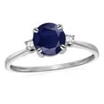 thumbnail image 1 of Star K� 7mm Round Genuine Sapphire Classic Three 3 stone Engagement Promise Wedding Ring, 1 of 8