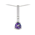 thumbnail image 1 of Star K � 7mm Trillion Rainbow Mystic Topaz Bar Pendant Necklace, 1 of 9