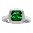 thumbnail image 1 of Star K� 8mm Cushion-Cut Solitaire Ring With Simulated Emerald, 1 of 8