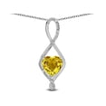thumbnail image 1 of Star K� 8mm Genuine Citrine Heart Infinity Loop Pendant Necklace, 1 of 9
