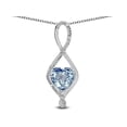 thumbnail image 1 of Star K� 8mm Genuine Sky Blue Topaz Heart Infinity Loop Pendant Necklace, 1 of 9