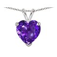thumbnail image 1 of Star K � Genuine Amethyst 8mm Heart Pendant Necklace, 1 of 9