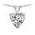thumbnail image 1 of Star K � 8mm Heart Genuine White Topaz Pendant Necklace, 1 of 9