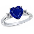 thumbnail image 1 of Star K� 8mm Heart Shape Created Sapphire Ring, 1 of 9