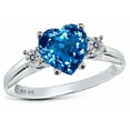 thumbnail image 1 of Star K� 8mm Heart Shape Simulated Blue Topaz Ring, 1 of 6
