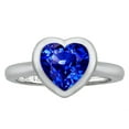 thumbnail image 1 of Star K� 8mm Heart Shape Solitaire Ring With Created Sapphire, 1 of 8