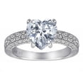 thumbnail image 1 of Star K� 8mm Heart Shape White Topaz Ring, 1 of 9